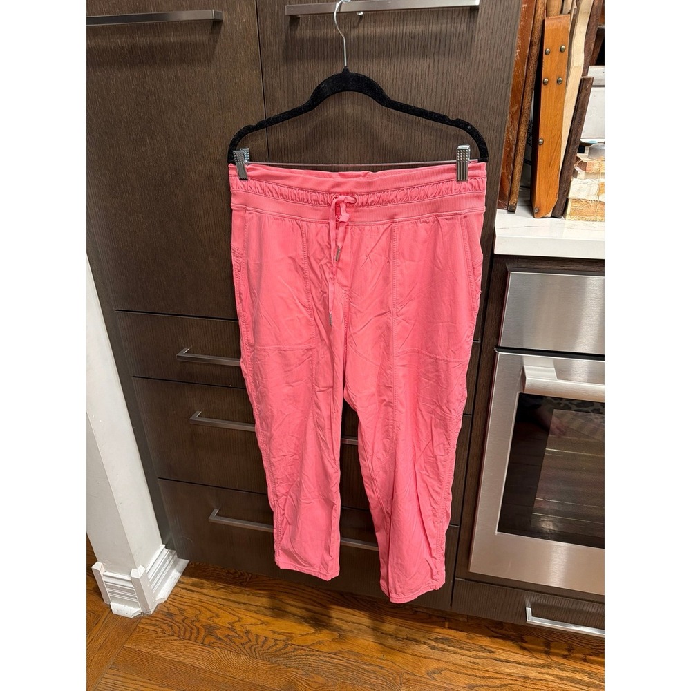 Lululemon Dance Studio Mid-Rise Cropped Pants coral women's 10